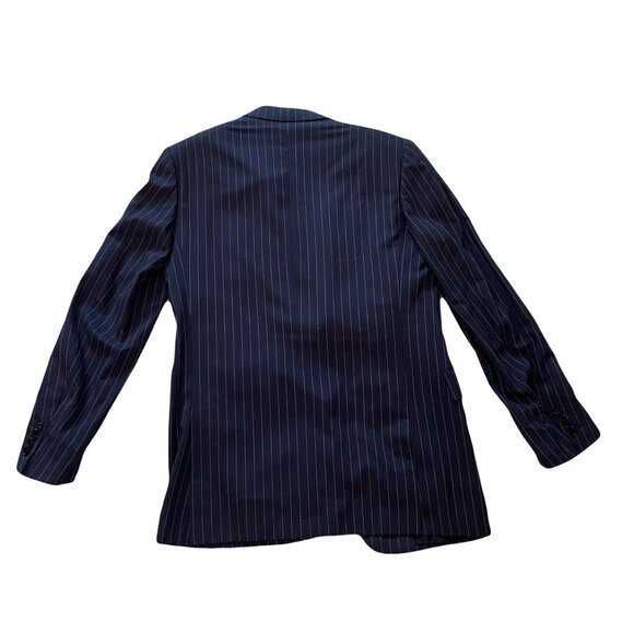 Ralph Lauren Purple Label Navy Pinstripe Wool-Cashmere Blazer - Picture 2 of 4